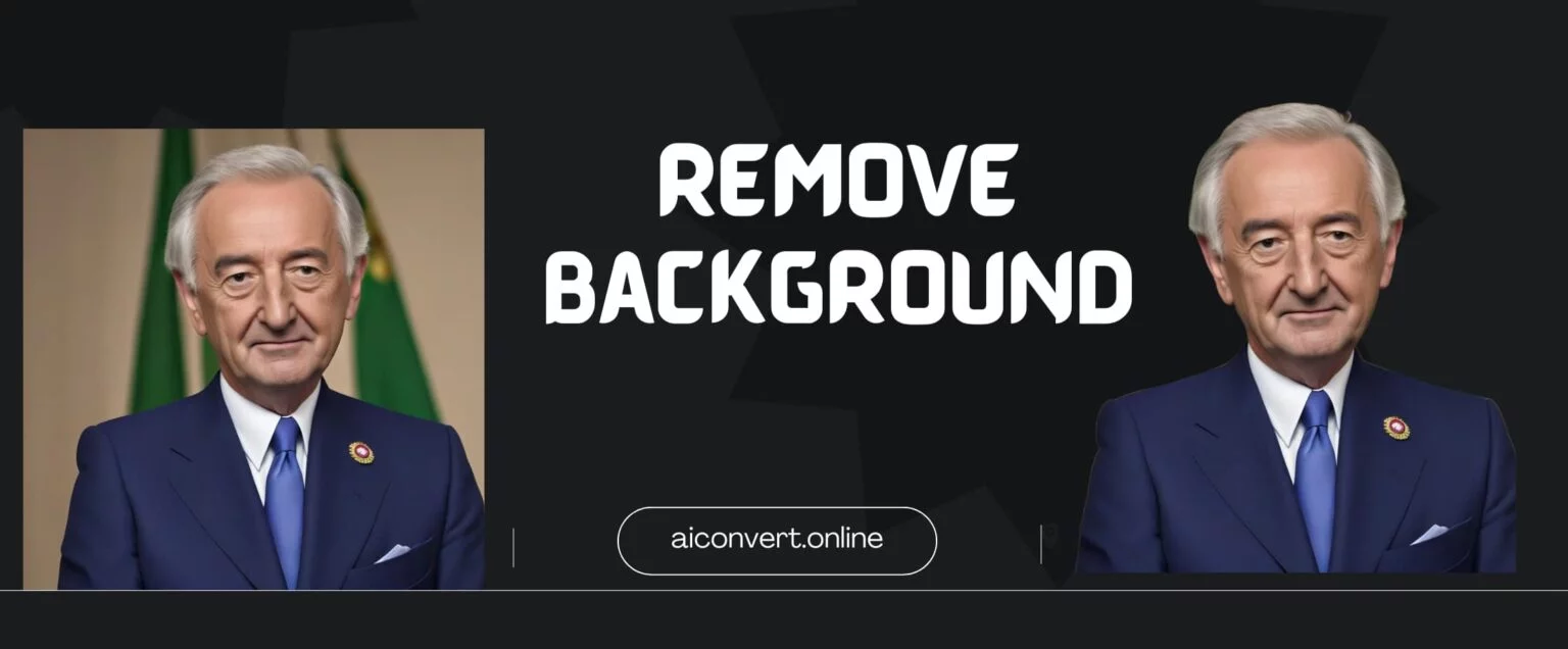 A before-and-after example of the background removal tool, showing a clean cutout.